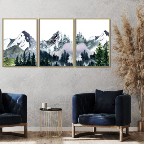 Mountains-goldem frame