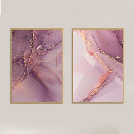 Pink-marble-golden frames